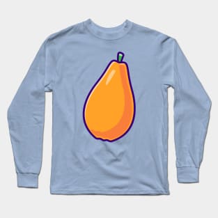 Papaya Fruit Cartoon Long Sleeve T-Shirt